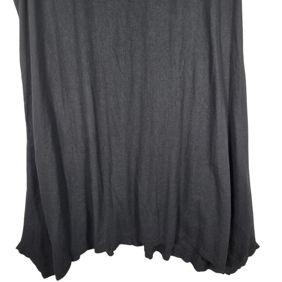 Jones New York Vest Womens 2X Linen Blend Black Lagenlook Tunic Button Front - Picture 9 of 9